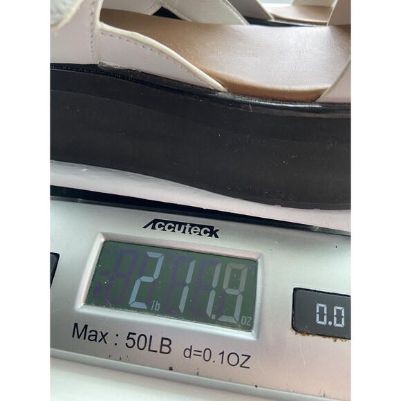 Everlane Womens The Leather Platform Sandal Size 10 White Chunky Adjustable - Picture 13 of 13